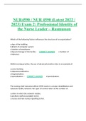   NUR4590 / NUR 4590 (Latest 2022 / 2023) Exam 2: Professional Identity of the Nurse Leader – Rasmussen