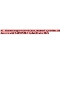 ATI Pharmacology Proctored Exam, Test Bank (Questions and Answers) with RATIONALE Updated Latest 2023. 