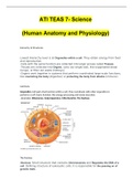 ATI TEAS 7- Science (Human Anatomy .Questions Verified With 100% Correct Answers