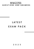 MNG3701 (Strategic Planning IIIA) LATEST EXAM PACK SOLUTIONS 