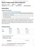 MGMT 404 Week 3 Assignment: Project Scope Video (Score: 20 out of 20)