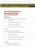 Test Bank For Gould’s Pathophysiology For The Health Professions,  5th Edition (All chapters)