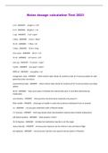 Nclex dosage calculation Test 2023