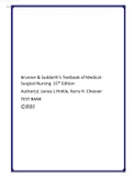 Brunner & Suddarth's Textbook of Medical-Surgical Nursing 14th Edition Author(s) Janice L Hinkle, Kerry H. Cheever TEST BANK (All Chapters).