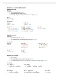 GETAL & RUIMTE Wiskunde A VWO - overzicht differentiëren (hoofdstuk 12)