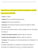 Legal terms for Court Interpreter Written Exam (2022/2023) Verified