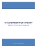 NSG 6101 Week 8 Knowledge Check Quiz / NSG6101 Week 8 Knowledge Check Quiz (Newest, 2023): South University ( Correct Q & A, SATISFACTION GUARANTEED)