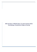 BIOS 242 Quiz 1/ BIOS242 Quiz 1 (2 Latest Versions,2023): Microbiology: Chamberlain College of Nursing