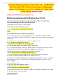 (Answered) RN Community Health 2019 A,B | COMMUNITY 403 Final EXAM ATI | ATI Communication: 63Q adaptive quizzes | ATI Midterm AM 2020| NURSE 403 FINAL EXAM | Otros quizzes