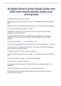 NJ State Driver's Exam Study Guide new 2023 view ahead solution (pass your driving test)