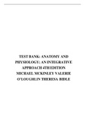 TEST BANK: ANATOMY AND PHYSIOLOGY: AN INTEGRATIVE APPROACH 4TH EDITION MICHAEL MCKINLEY VALERIE O’LOUGHLIN THERESA BIDLE