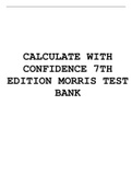 CALCULATE WITH CONFIDENCE 7TH EDITION MORRIS TEST BANK