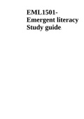 EML1501 - Emergent Literacy Study guide. 