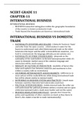 NCERT-GRADE 11 CHAPTER-11 INTERNATIONAL BUSINESS 