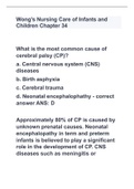 Wong's Nursing Care of Infants and Children Chapter 34 with correct answers