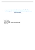 NURS FPX 4900 Assessment 3 Instructions: Assessing the Problem: Technology, Care Coordination, and Community Resources Considerations