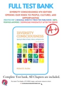 Solutions Manual for Diversity Consciousness Opening Our Minds to People, Cultures, and Opportunities 4th Edition by Richard D. Bucher Chapter 1-9