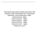 TEST BANK FOR LEHNE’S PHAR-MACOLOGY FOR NURSING CARE,10TH EDITION, BY JACQUELINE BURCHUM, LAURA ROSENTHAL, ISBN: 9780323595476, ISBN: 9780323595445, ISBN: 9780323550079, ISBN: 9780323595926, ISBN: 9780323611497, ISBN: 9780323512275