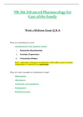 Week 2 Midterm Exam Q & A - NR566 / NR 566 (Latest 2023 / 2024) : Advanced Pharmacology for Care of the Family - Chamberlain