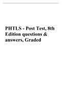 PHTLS Post Test 8th Edition Questions and Answers (2022) (Verified Answers)