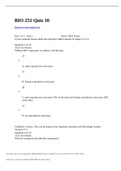 BIO 251 QUIZ 2 - QUIZ 10 PACKAGE - AMERICAN MILITARY UNIVERSITY