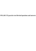 All 173 PSI  practice test Revised questions and answers.