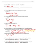 LA 9.4 Properties of Logarithms