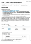 MGMT 404 Week 3 Assignment: Project Scope Video (Score: 20 out of 20) Course MGMT 404 Institution Devry University MGMT 404 Week 3 Assignment: Project Scope Video (Score: 20 out of 20)MGMT 404 Week 3 Assignment: Project Scope Video (Score: 20 out of 20)MG