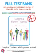 Test Bank for Exploring Family Theories 4th Edition by Suzanne R. Smith , Raeann R. Hamon Chapter 1-10 Complete Guide