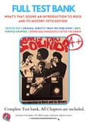 Test Bank for What's That Sound An Introduction to Rock and Its History Fifth Edition by John Covach, Andrew Flory Chapter 1-15 Complete Guide