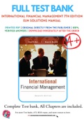 International Financial Management 7th Edition by Cheol S. Eun, Bruce G. Resnick Solutions Manual