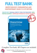 Test Bank for Biopsychology: Fundamentals and Contemporary Issues v1.0 1st Edition by Martin S. Shapiro Chapter 1-16 Complete Guide