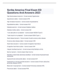 Scribe America Final Exam ED Questions And Answers 2023