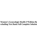 Women’s Gynecologic Health 3rdEdition By schuiling Test Bank Full Complete Solution.