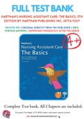 Test Bank for Hartman's Nursing Assistant Care: The Basics, 5th Edition by Hartman Publishing Inc, Jetta Fuzy