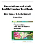 Adult Health Nursing 8th Cooper Test Bank