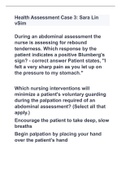 Health Assessment Case 3: Sara Lin vSim wit 100% correct answers