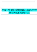 CON 170: FUNDAMENTALS OF COST AND PRICE ANALYSIS (HANDOUT PACK)