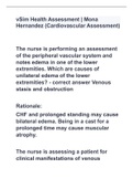 vSim Health Assessment | Mona Hernandez (Cardiovascular Assessment) with correct answers