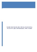 NCSBN TEST BANK 2021/ 2022 |for NCLEX RN & NCLEX PN | Q&A with Rationales | 100% Verified