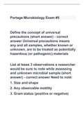 Portage Microbiology Exam #5 with 100% correct answers