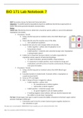 BIO 171 Lab Notebook 7 Questions Verified With 100% Correct Answers