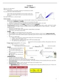 Overall summary for all statistics content 