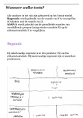 Samenvatting Applied Multivariate Data Analysis: Wanneer gebruik je welke toets? 