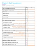 Cash Flow Statement Format with notes (grd 12)