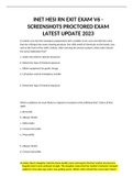 INET HESI RN EXIT EXAM V6 LATEST UPDATE 2023