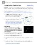 Orbital Motion – Kepler’s Laws	Answer Key