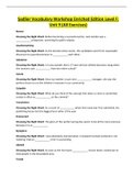 Sadlier Vocabulary Workshop Enriched Edition Level F Unit 9 study guide -latest