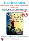 Test Bank for Nutrition for Sport, Exercise, and Health by Marie Spano Chapter 1-14 Complete Guide