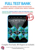 Solutions Manual for Chemistry The Central Science 14th Edition by Theodore E. Brown; H. Eugene LeMay; Bruce E. Bursten; Catherine Murphy; Patrick Woodward; Matthew E. Chapter 1-24 Complete Guide